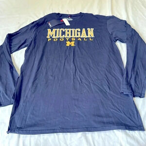 Fanatics Michigan Wolverines long sleeve tee Large football NWT